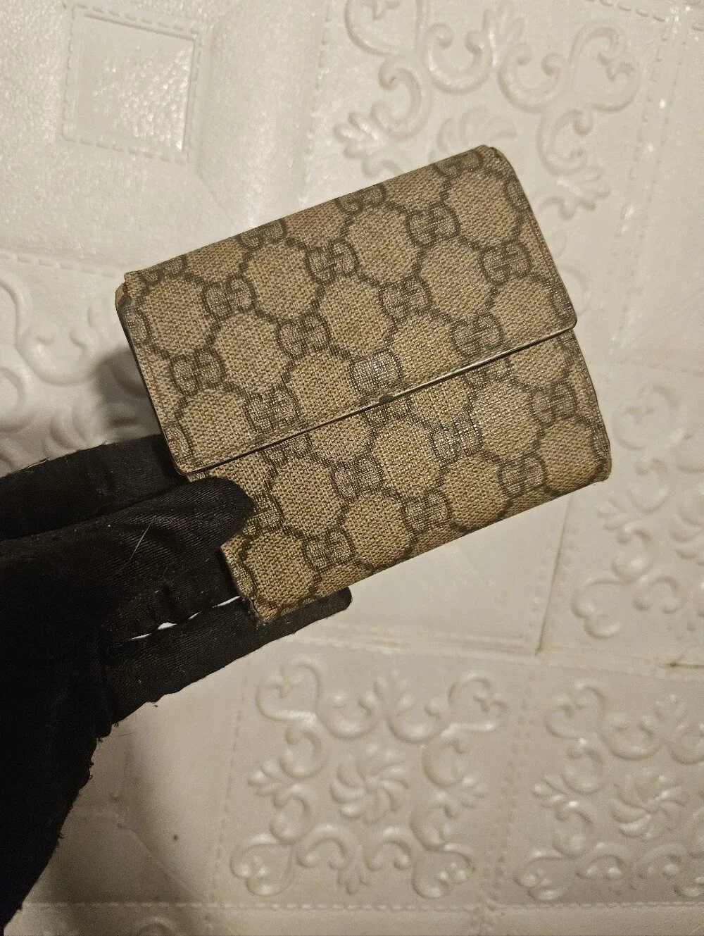 Gucci Tangerine French Compact Vintage Wallet Authentic 100%